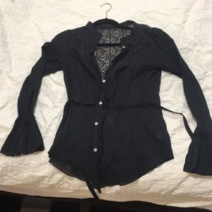 Black Lace Blouse